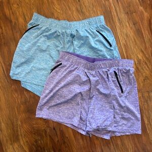 Liberty Pro women's athletic shorts elastic waistband zippered pocket lot of two